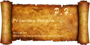 Prierava Hermia névjegykártya